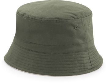 Beechfield | Klobouk "Reversible Bucket Hat" olive green/stone L/XL