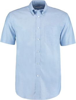 Kustom Kit | Pracovní košile Oxford s krátkým rukávem light blue 13,5