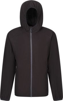 Regatta | Fleecová bunda structure s kapucí "Navigate" black/seal grey 3XL