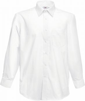 F.O.L. | Popelínová košile s dlouhým rukávem white L