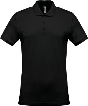 Kariban | Pánské piqué polo black L