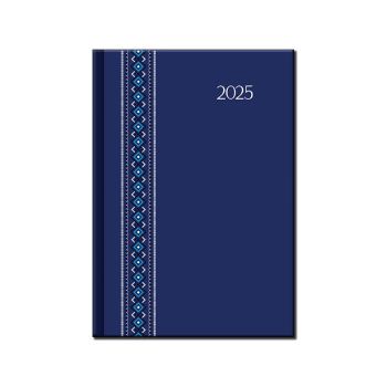 Denný diár A5 - FOLK modrý 2025
