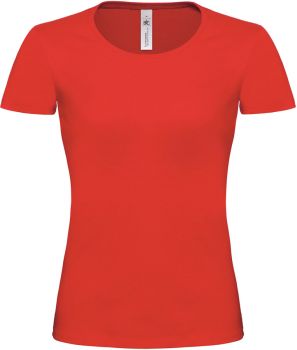 B&C | Dámské tričko Medium Fit z těžké bavlny red S
