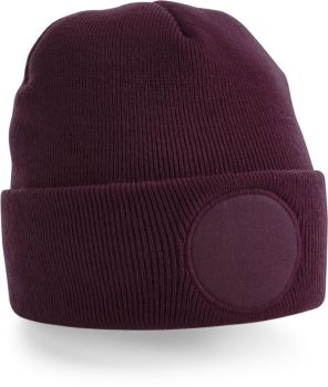 Beechfield | Čepice s kruhovou nášivkou burgundy onesize