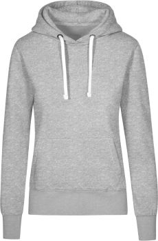 Promodoro | Dámská mikina s kapucí "X.O" heather grey XS