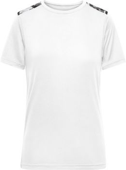 James & Nicholson | Dámské sportovní tričko white/black printed XL
