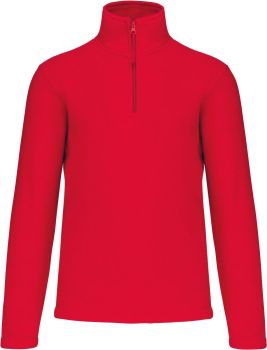 Kariban | Mikrofleecová mikina s 1/4 zipem "Enzo" red XL