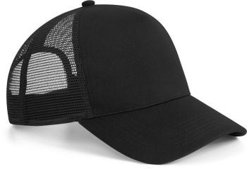 Beechfield | 5 panelová Snapback kšiltovka "Microknit Trucker" black onesize