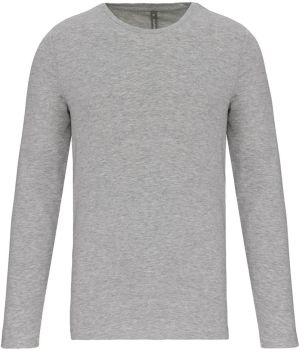 Kariban | Elastické tričko s dlouhým rukávem light grey heather M