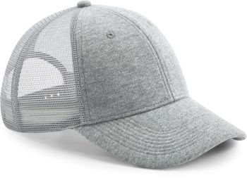 Beechfield | 6 panelová kšiltovka "Jersey Athleisure Trucker" heather grey onesize