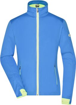 James & Nicholson | Dámská 3-vrstvá sportovní softshellová bunda bright blue/bright yellow M