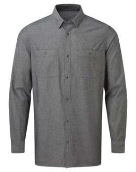 MEN'S ORGANIC CHAMBRAY FAIRTRADE SHIRT Grey Denim M