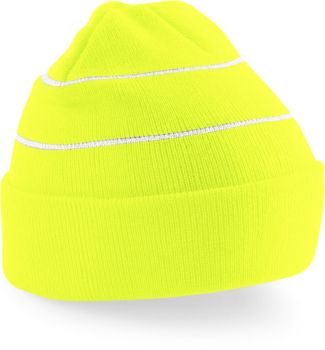 Beechfield | Pletená čepice "Enhanced-Viz" fluorescent yellow onesize