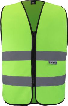 Korntex | Bezpečnostní vesta se zipem neon green XL